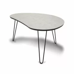 Easy Dråbeformet Sofabord, Hvid Marmor