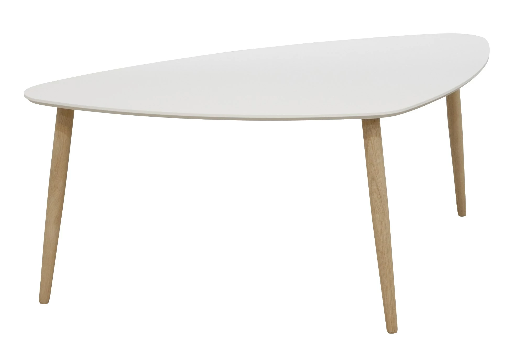 Nando Sofabord, Hvid Uv-lak Og Egetræsben 1 Nando Sofabord, Hvid Uv-lak Og Egetræsben