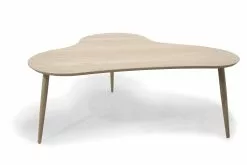 Mikado Kløver Sofabord, Hvidolieret Egetræsfinér