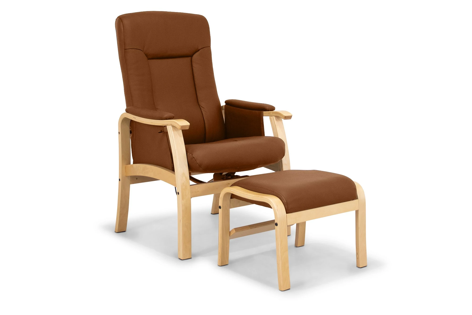 Dragør Otiumstol M. Skammel, Cognac Læder Og Naturstel 1 Dragør Otiumstol M. Skammel, Cognac Læder Og Naturstel