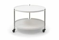 Halle Sofabord M. Hjul, Hvidlakeret