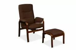 Helnæs Otiumstol M. Skammel, Brun Læder