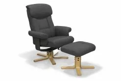 Maribo Lænestol M. Skammel, Antracit Og Naturfarvet Stel