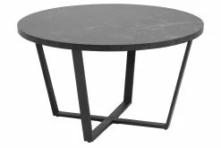 London Sofabord, Marmorprint Og Sort Stel