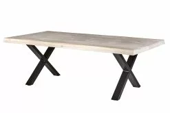 Visborg Sofabord, Hvidolieret Eg M. Sort Stel