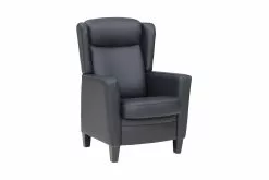 Marstal Lænestol, Sort Læder Og Stel