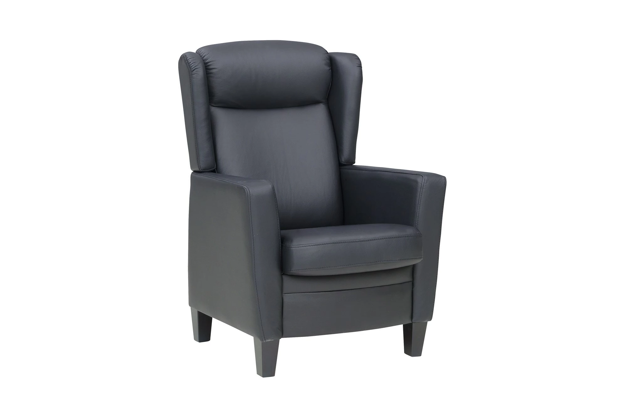 Marstal Lænestol, Sort Læder Og Stel 1 Marstal Lænestol, Sort Læder Og Stel