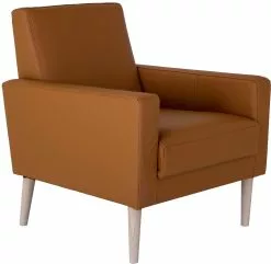 Abigail Lænestol, Cognac Læder/bonded Læder M. Ben I Træ