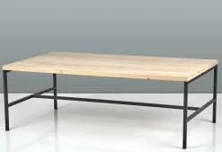 Assens Sofabord M. 3 FinÃ¨r Planker Og Jernstel