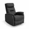 Brando Elbetjent Recliner Stol, Sort Okselæder