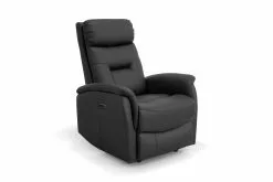 Brando Elbetjent Recliner Stol, Sort Okselæder