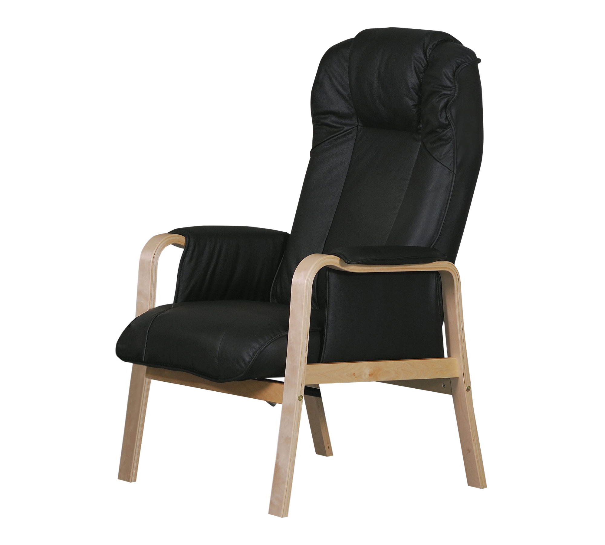 Ejstrup Lænestol, Sort Læder/skai 1 Ejstrup Lænestol, Sort Læder/skai