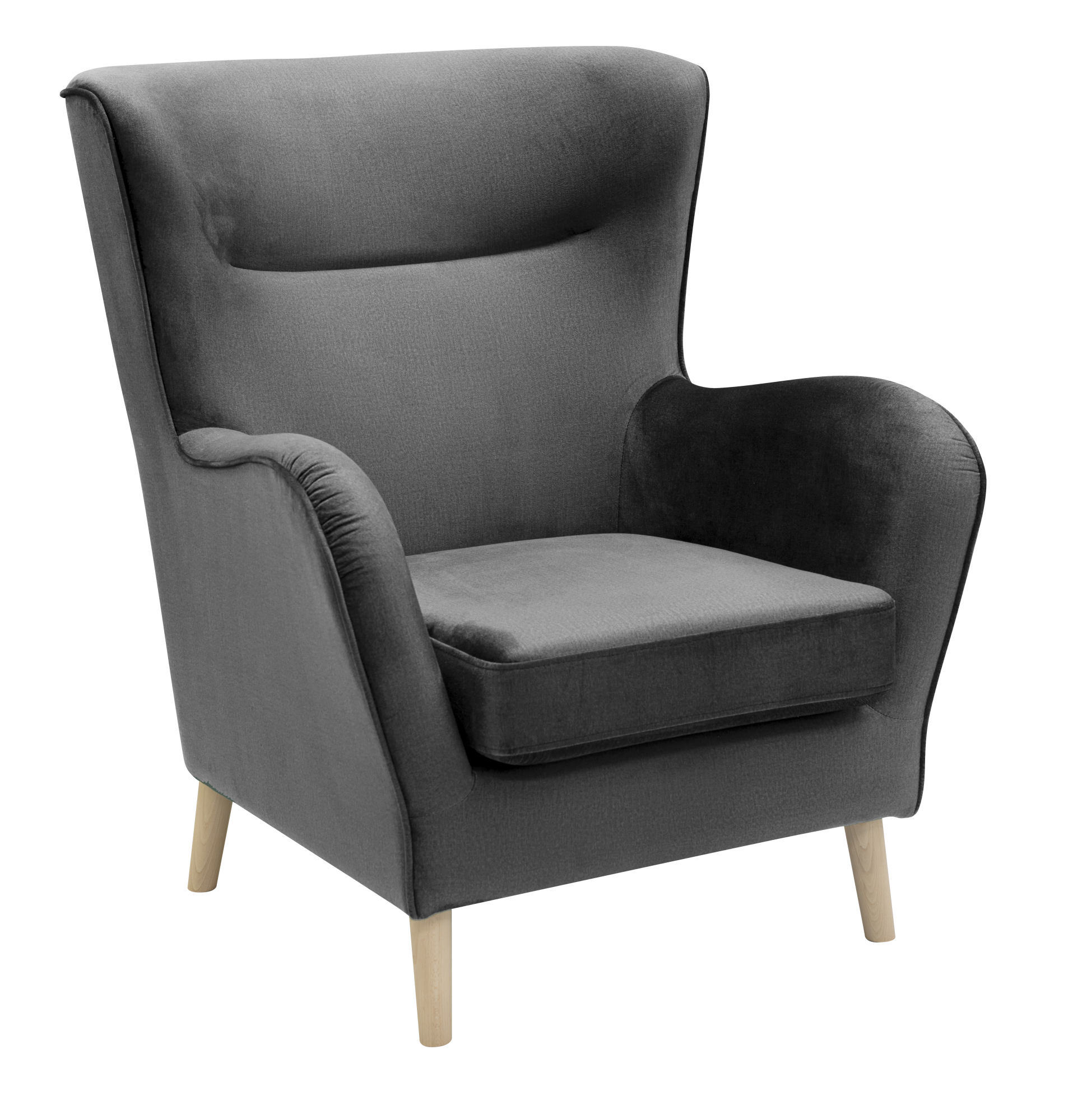 Fremont Stol, Grå Velour 1 Fremont Stol, Grå Velour