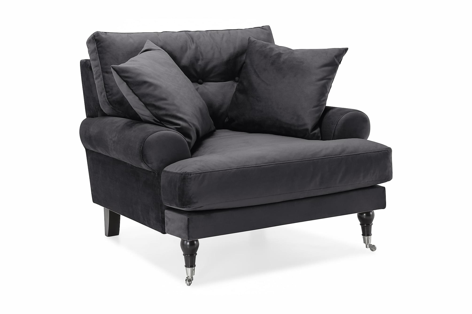 Andrew Lænestol, Mørkegrå Velour 1 Andrew Lænestol, Mørkegrå Velour