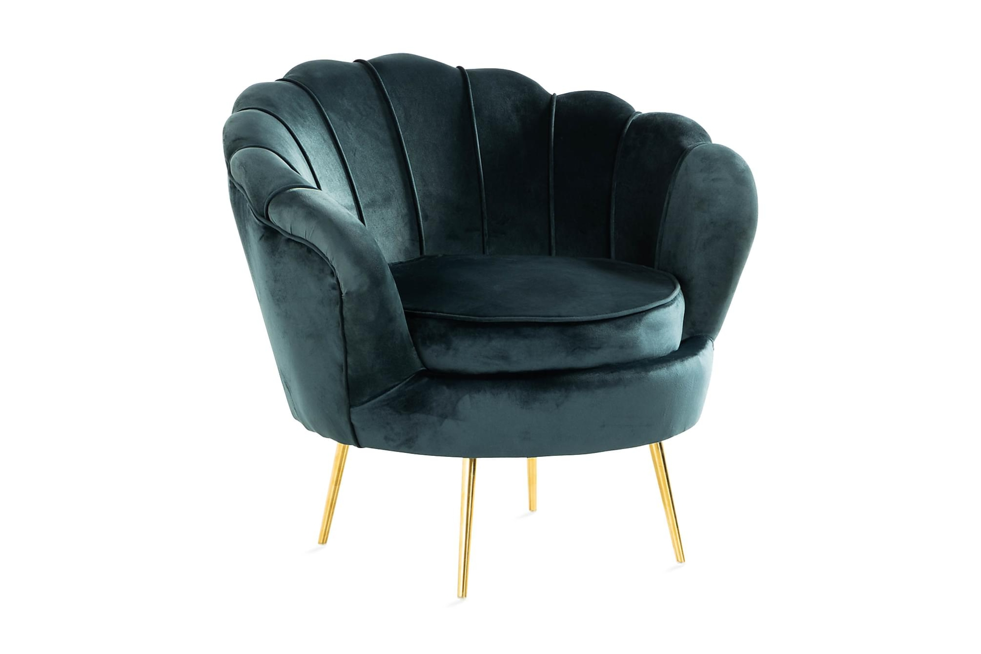 Kasmi Lænestol, Mørkegrøn Velour 1 Kasmi Lænestol, Mørkegrøn Velour