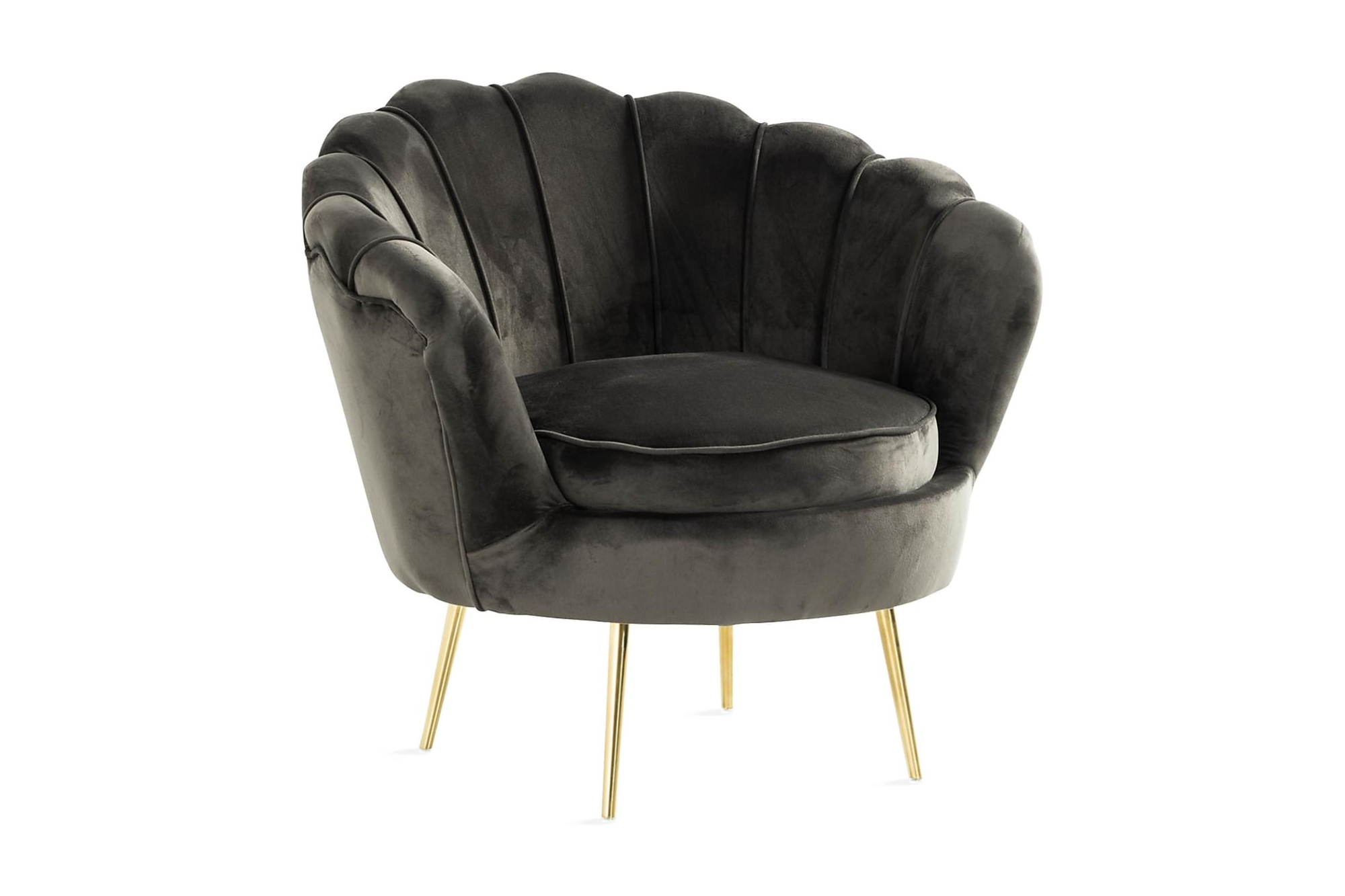 Jazmine Lænestol, Mørkegrå Velour 1 Jazmine Lænestol, Mørkegrå Velour