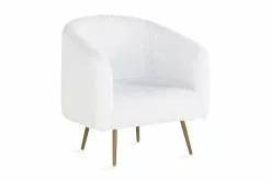 Jennyk Lænestol, Hvid Teddystof