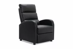 Berlin Recliner Lænestol, Sort Kunstlæder