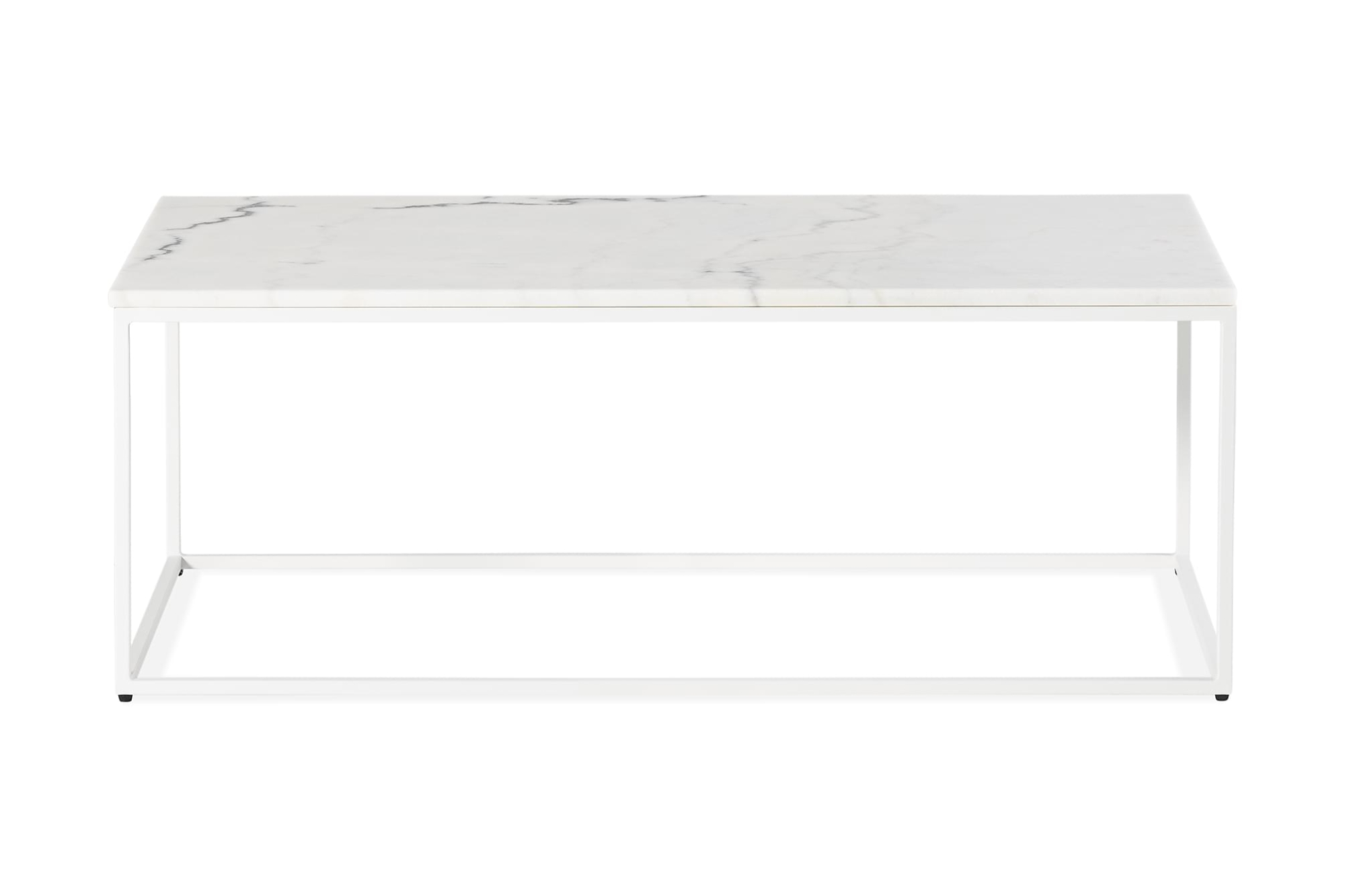Carrie Sofabord, Marmor M. Hvid Stel 1 Carrie Sofabord, Marmor M. Hvid Stel