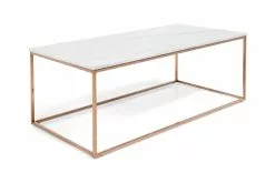 Carrie Sofabord, Hvid Marmor/kobber