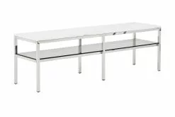 Marise Tv-bord, Hvid/stål