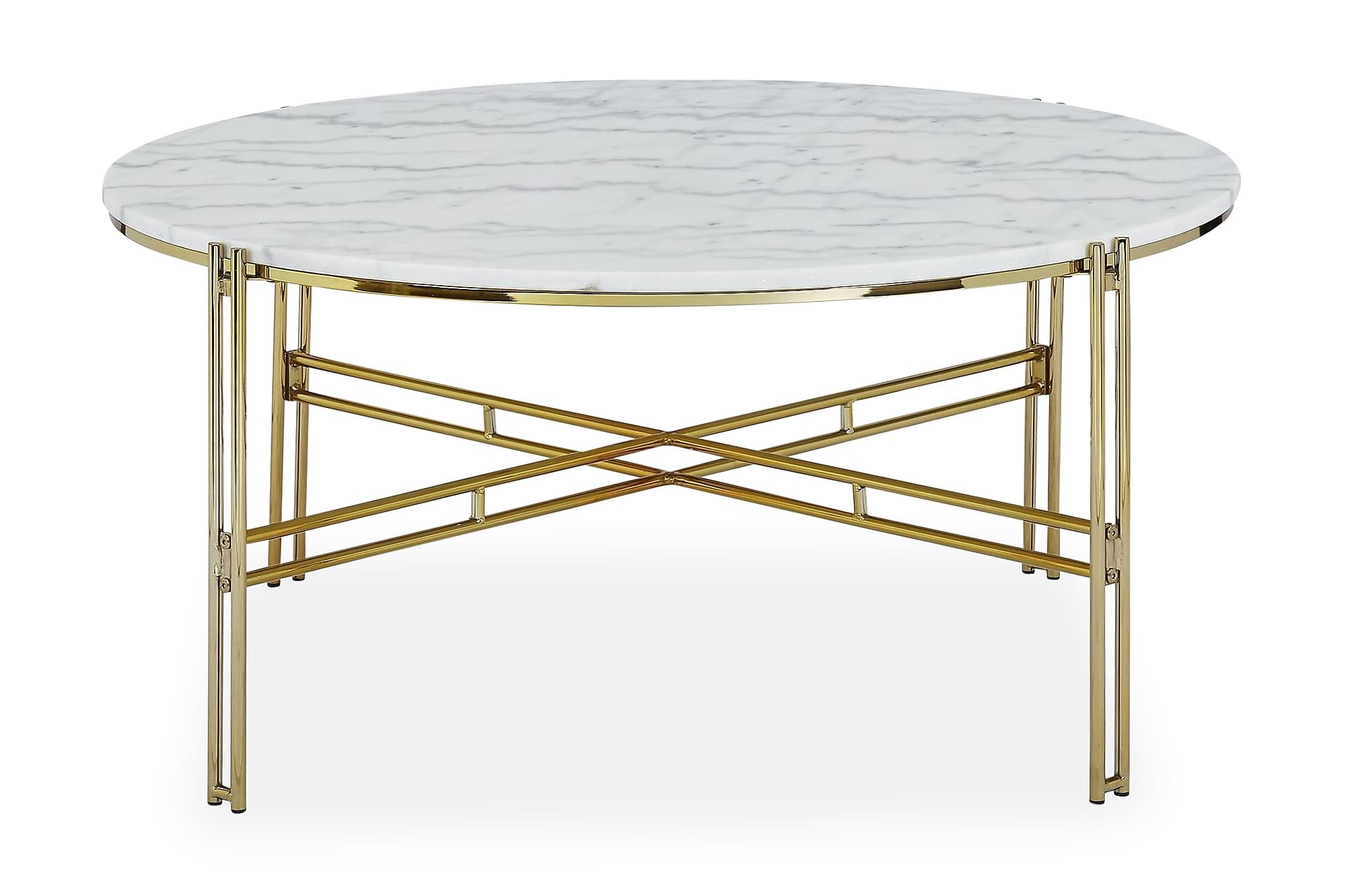 Ponza Sofabord, Hvid Marmor/messing 1 Ponza Sofabord, Hvid Marmor/messing