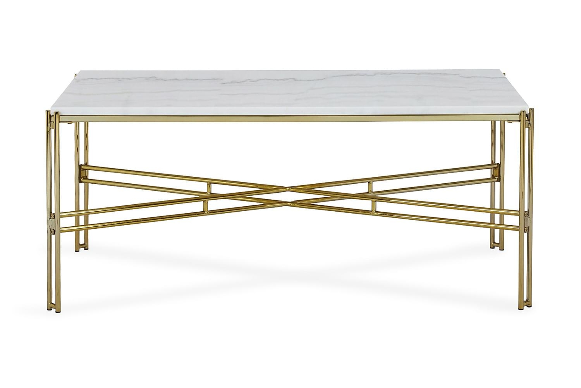 Ponza Sofabord, Hvid Marmor/messing 1 Ponza Sofabord, Hvid Marmor/messing