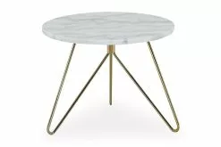 Ponza Sofabord, Hvid Marmor