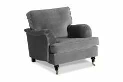 Howard Classic Lænestol, Grå Velour