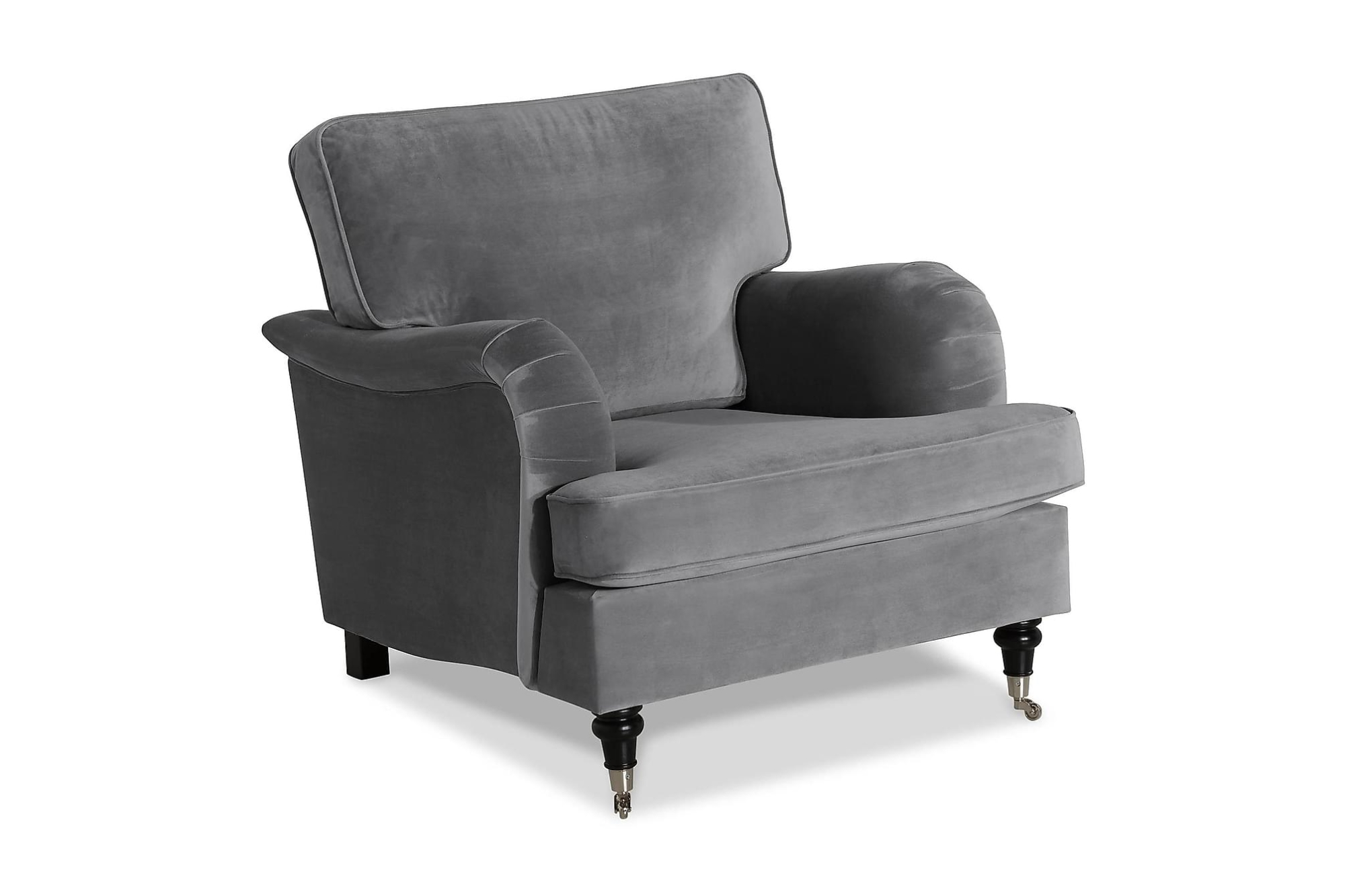 Howard Classic Lænestol, Grå Velour 1 Howard Classic Lænestol, Grå Velour