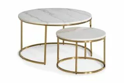 Carrie Indskudsborde, Marmorbord M. Messing Stel