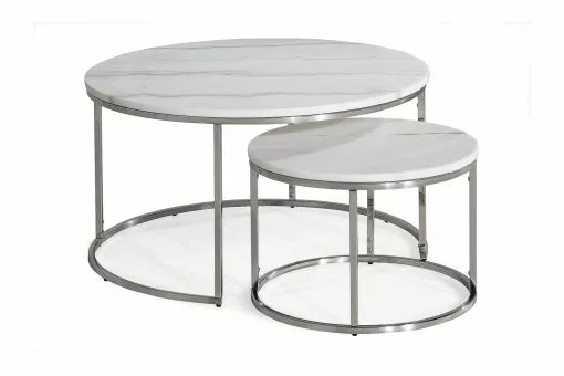 Carrie Indskudsborde, Marmorbord M. Krom Stel -Møbelbutik 9000694714 1