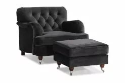 Howard Riviera Lænestol M. Skammel, Mørkegrå