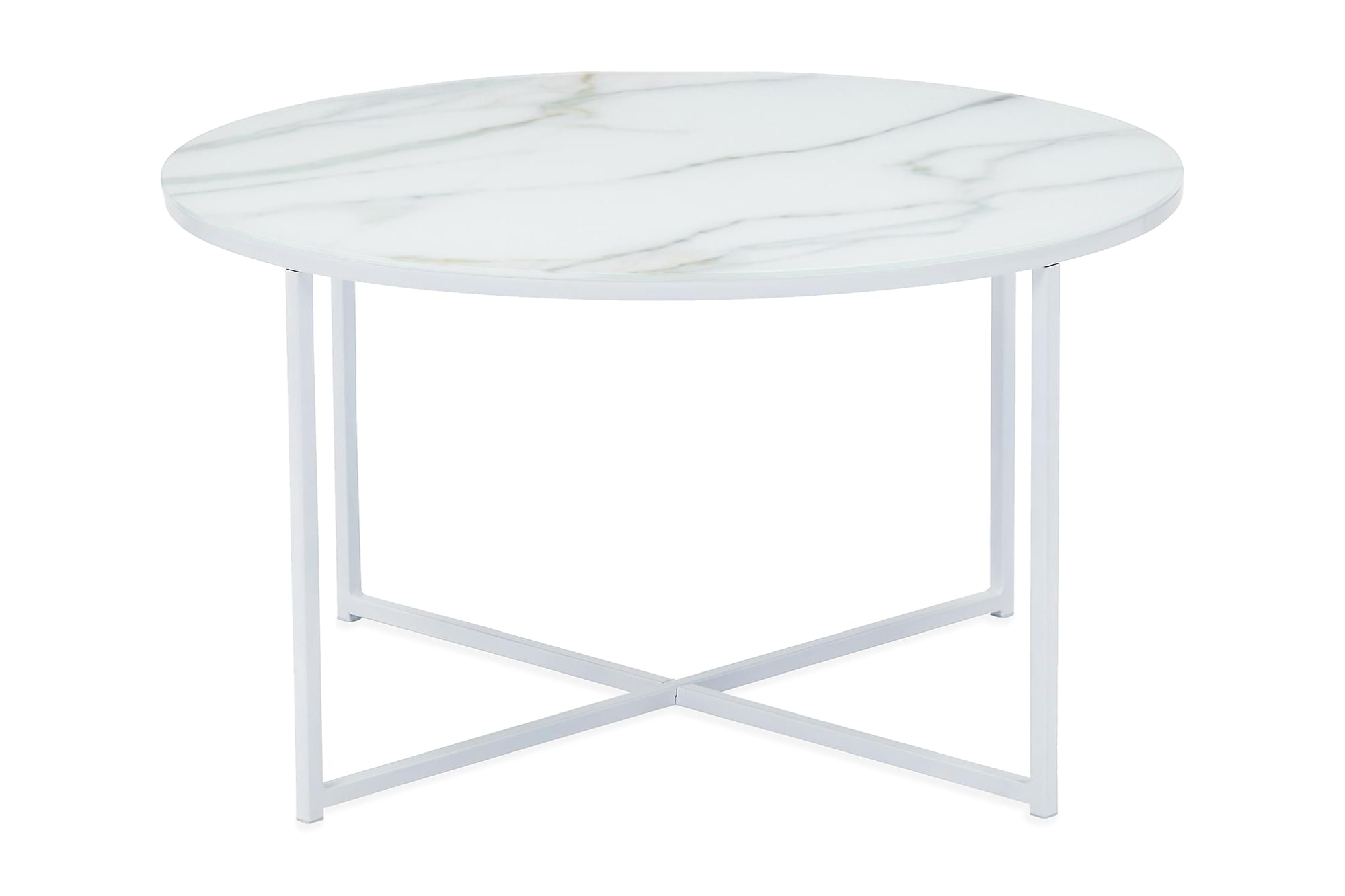 Nelly Sofabord, Hvid Marmorlook 1 Nelly Sofabord, Hvid Marmorlook