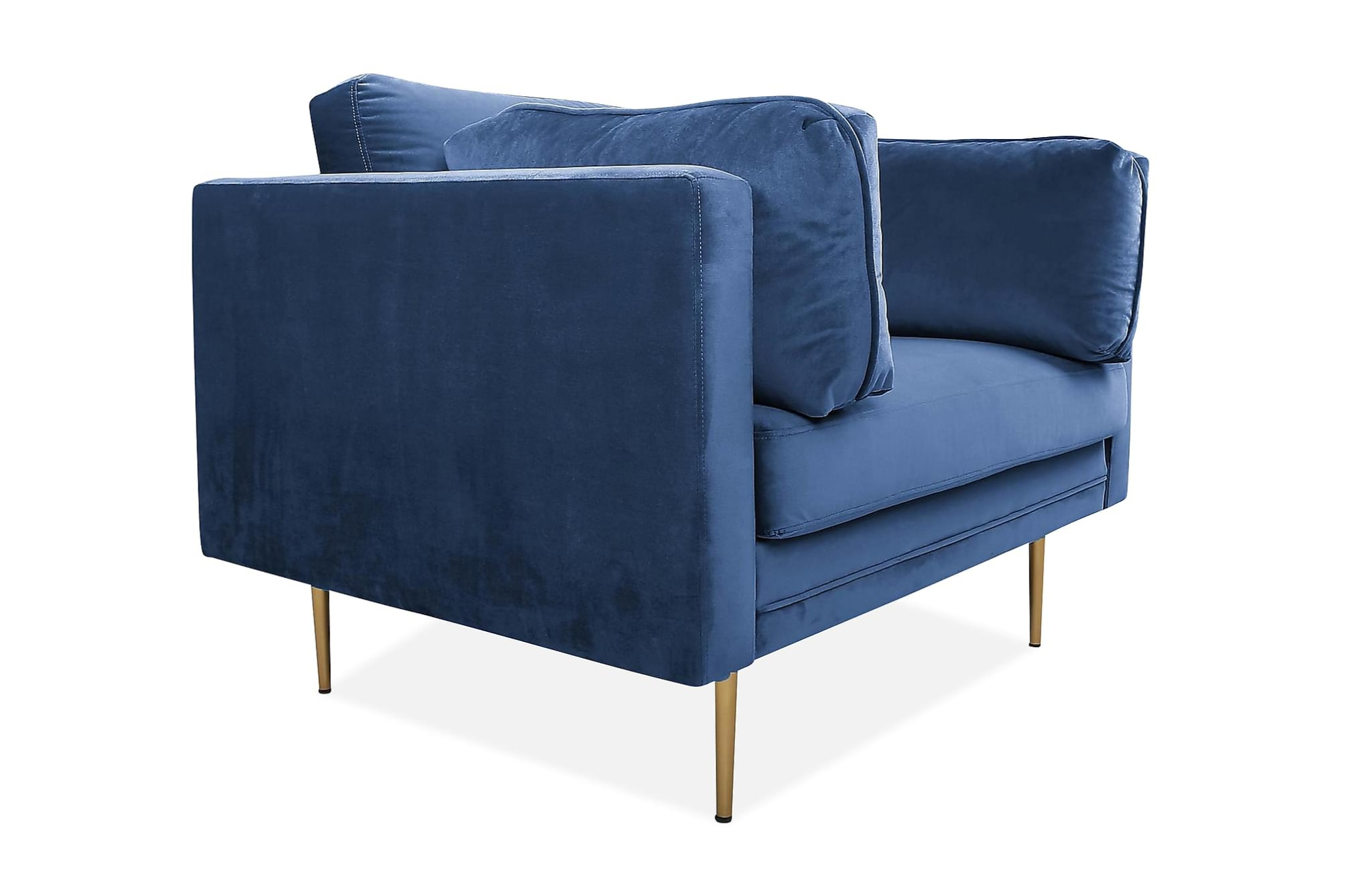 Bloom Lænestol, Blå Velour 1 Bloom Lænestol, Blå Velour