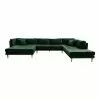 Cali U Openend Sofa Venstrevendt, Velour