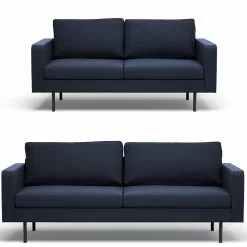 Chicago Sofasæt, Mørkeblå Velour