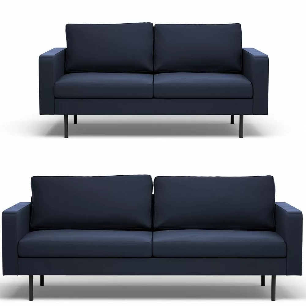 Chicago Sofasæt, Mørkeblå Velour 1 Chicago Sofasæt, Mørkeblå Velour