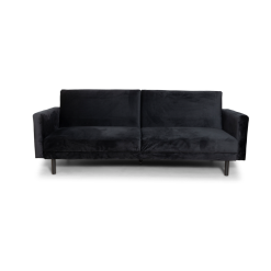 Chicago Velour Sovesofa, Sort