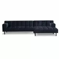 Wave Højrevendt Chaiselongsofa, Velour