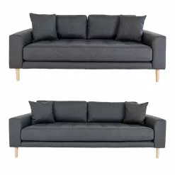 Lido Sofasæt, Mørkegrå Stof