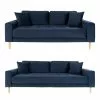 Lido Sofasæt, Mørkeblå Velour