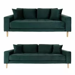 Lido Sofasæt, Mørkegrøn Velour