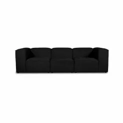 Lissabon Sort 3 Personers Sofa