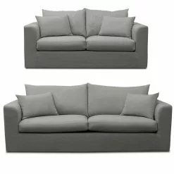 Shabby Chic Sofasæt, Lysegrå